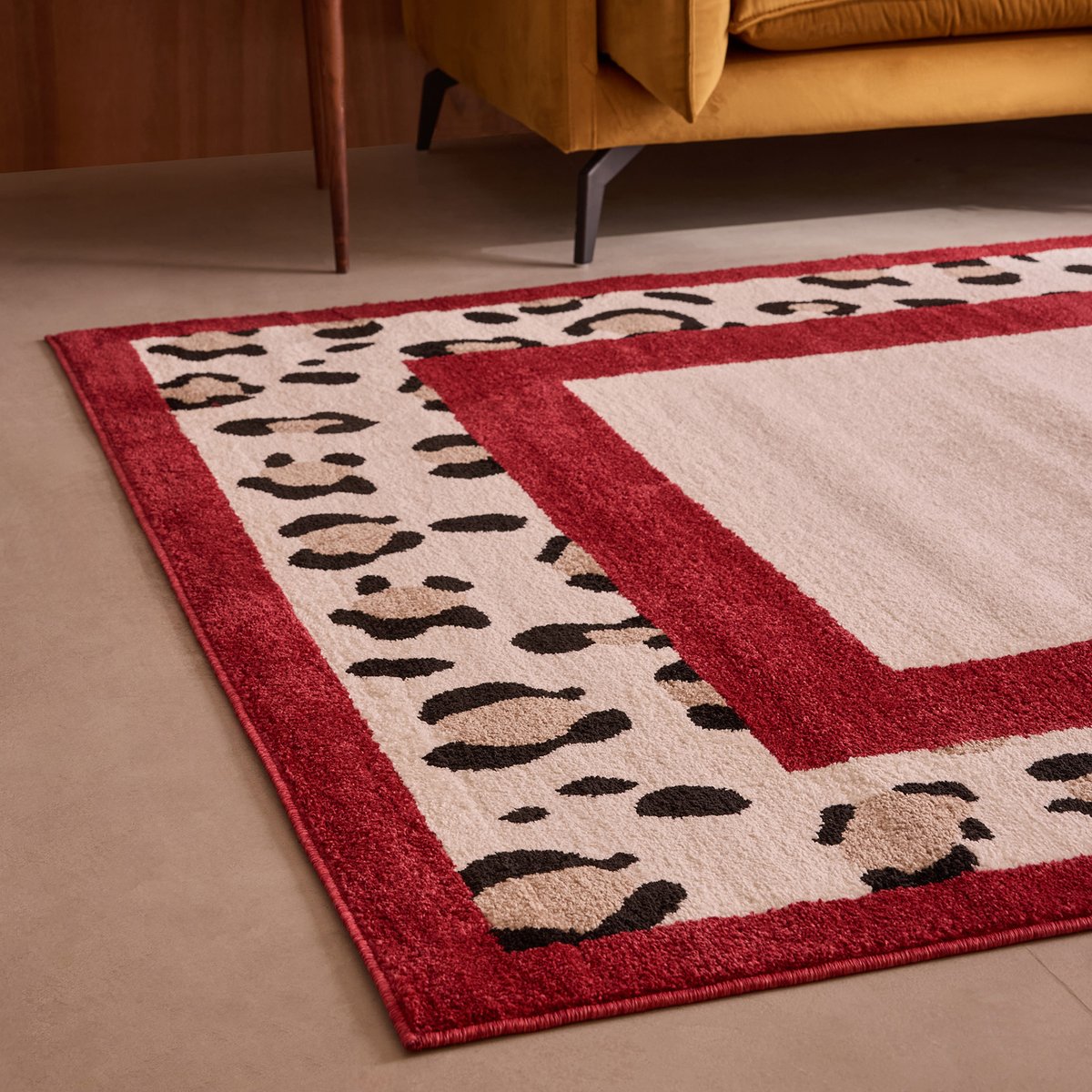 Tapis intérieur léopard LEOVAH rouge, NAZAR RUGS