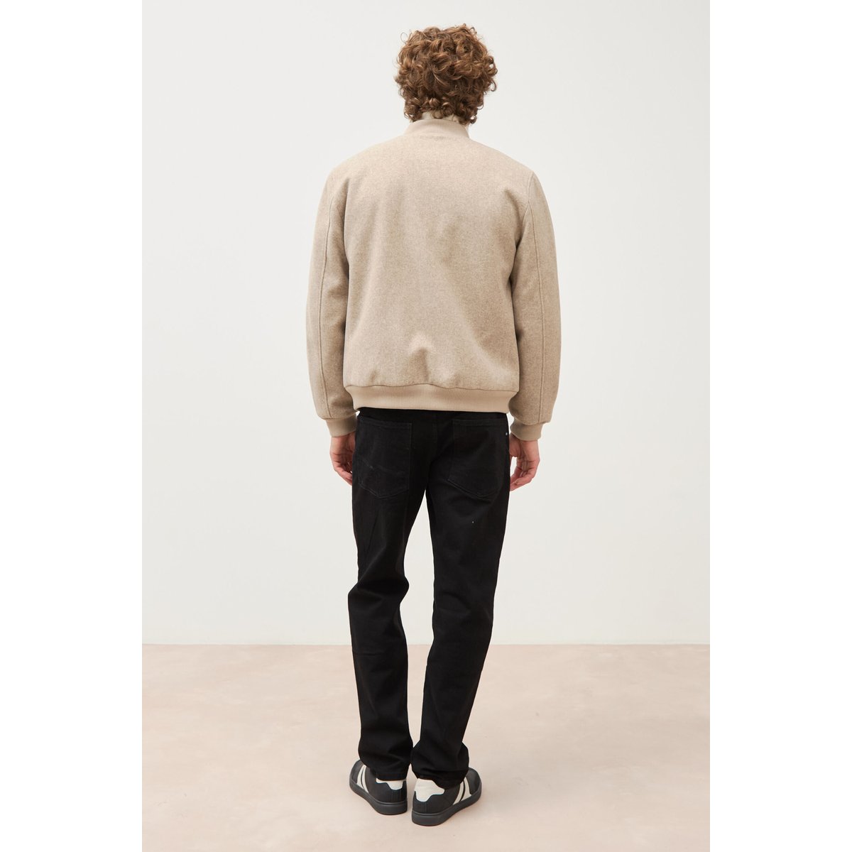 Blouson doublé manches longues beige, BONOBO