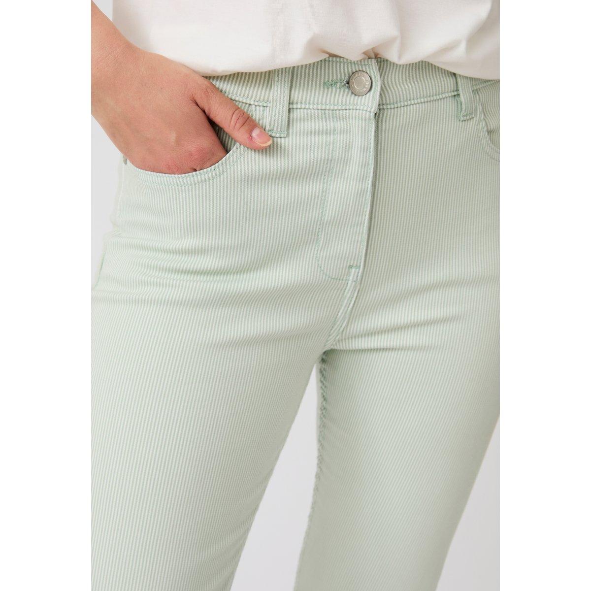 Pantalon 7/8ème rayé vert rayé, DAMART