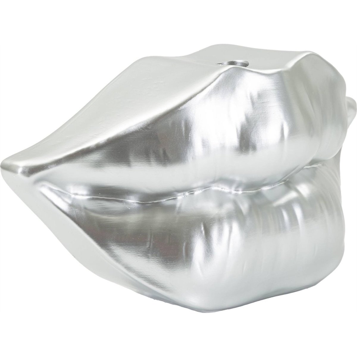 Vase bouche sculptural en relief GLAM argenté, RECOLLECTION