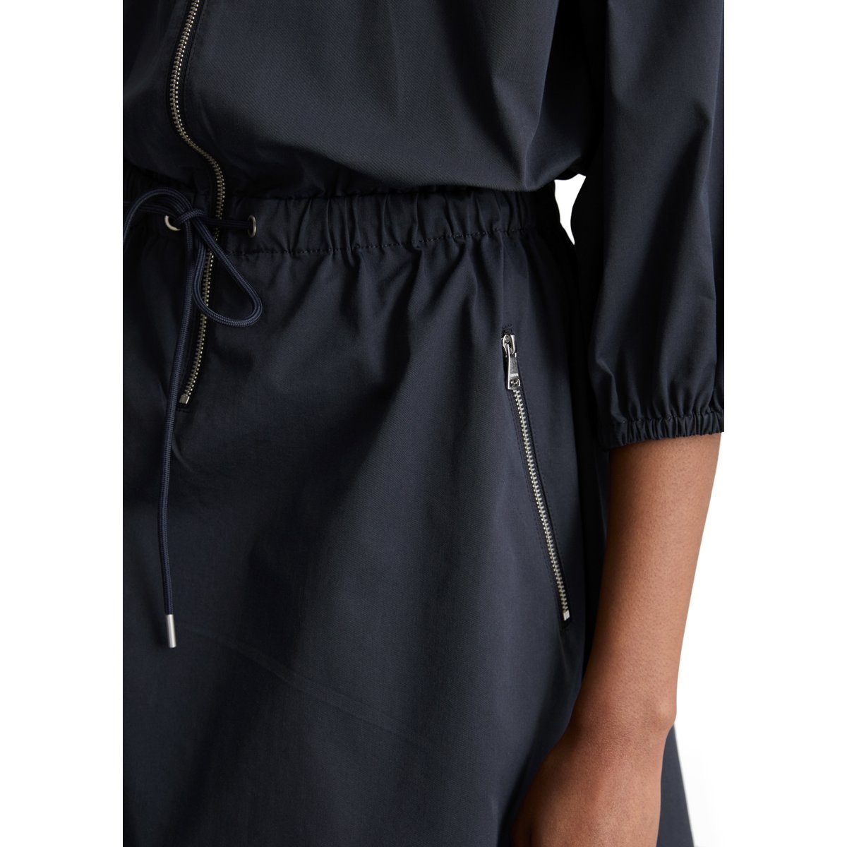 Robe courte relaxed en coton organique mélangé stretch bleu foncé, MARC O’POLO DENIM