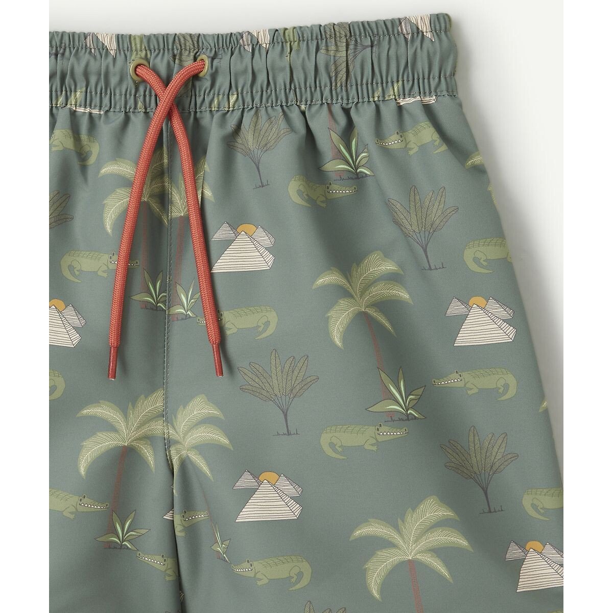 Shorts da bagno fantasia verde, TAPE A L'OEIL