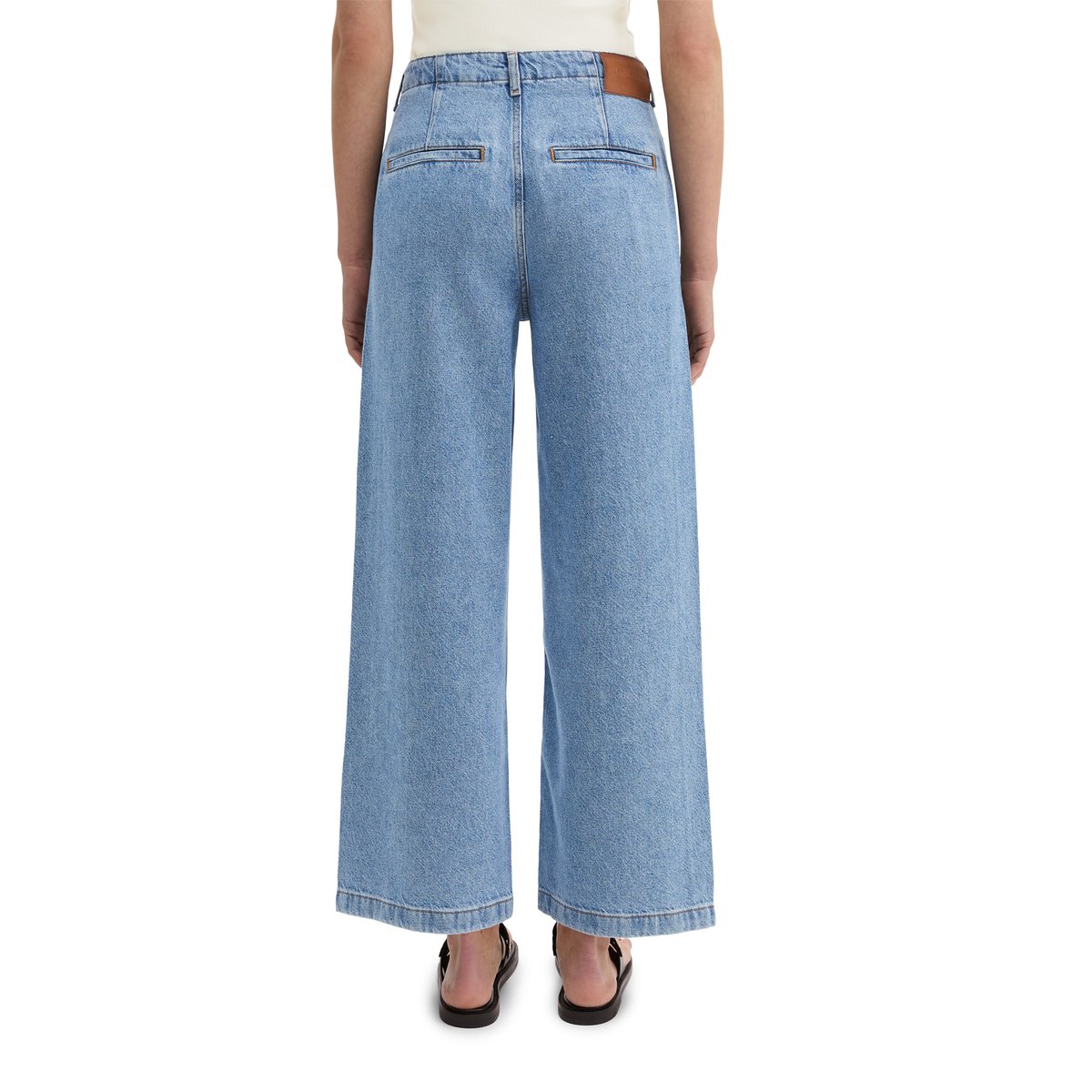 Jeans modèle Luma large en mélange de lyocell, de lin et de coton bleu clair, MARC O'POLO