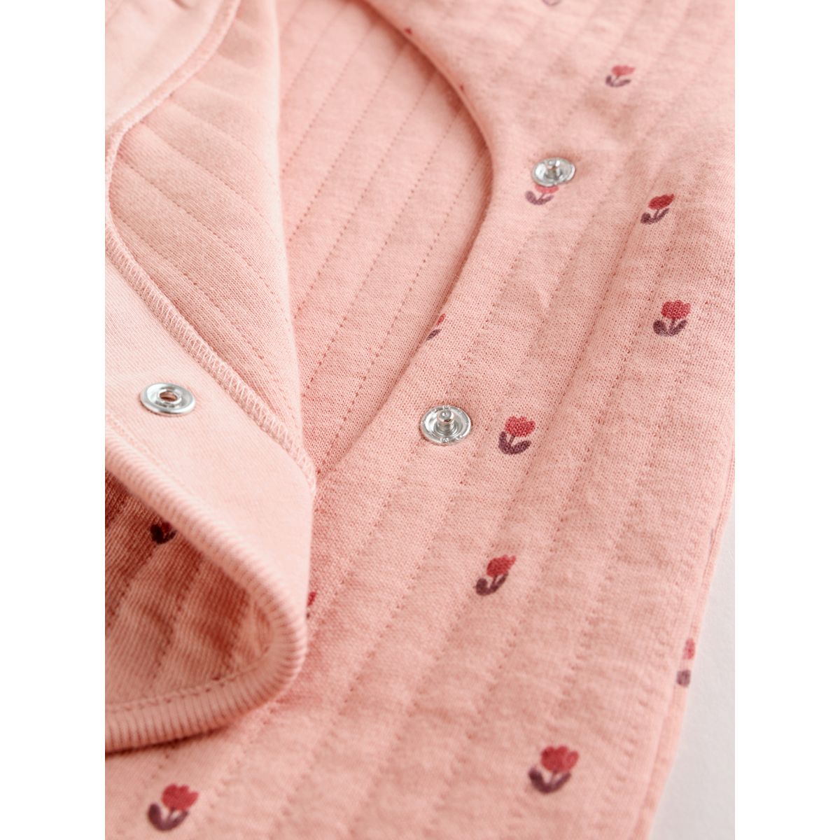 Grenouillère matelassée bébé, lot de 2 rose/crème, NEXT