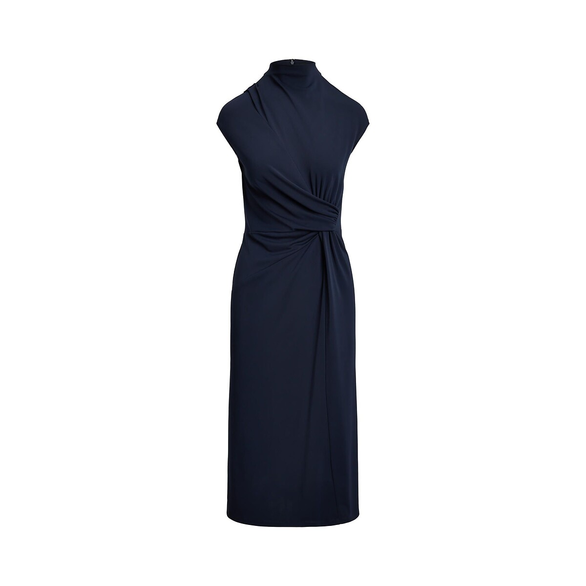 Abito longuette a maniche corte con collo alto, BERTUNO navy, LAUREN RALPH LAUREN