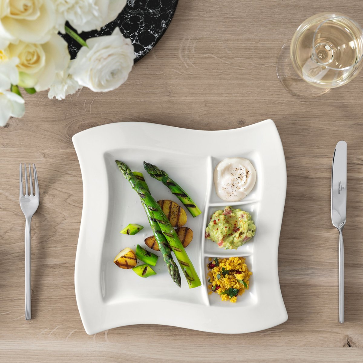 Assiette Grill NEWWAVE blanc, VILLEROY & BOCH