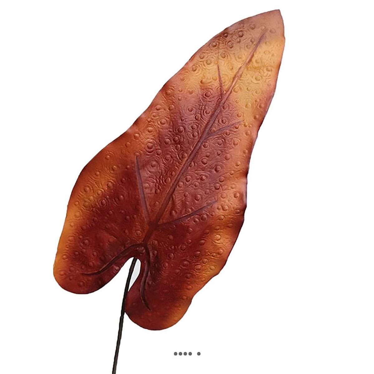 Feuille de caladium artificiel en tige H 80 automne, ARTIFICIELLES