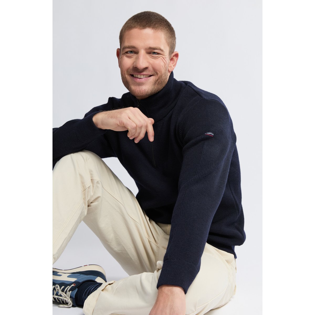 Pull Camionneur  CHÂTEAULIN rich navy, ARMOR-LUX