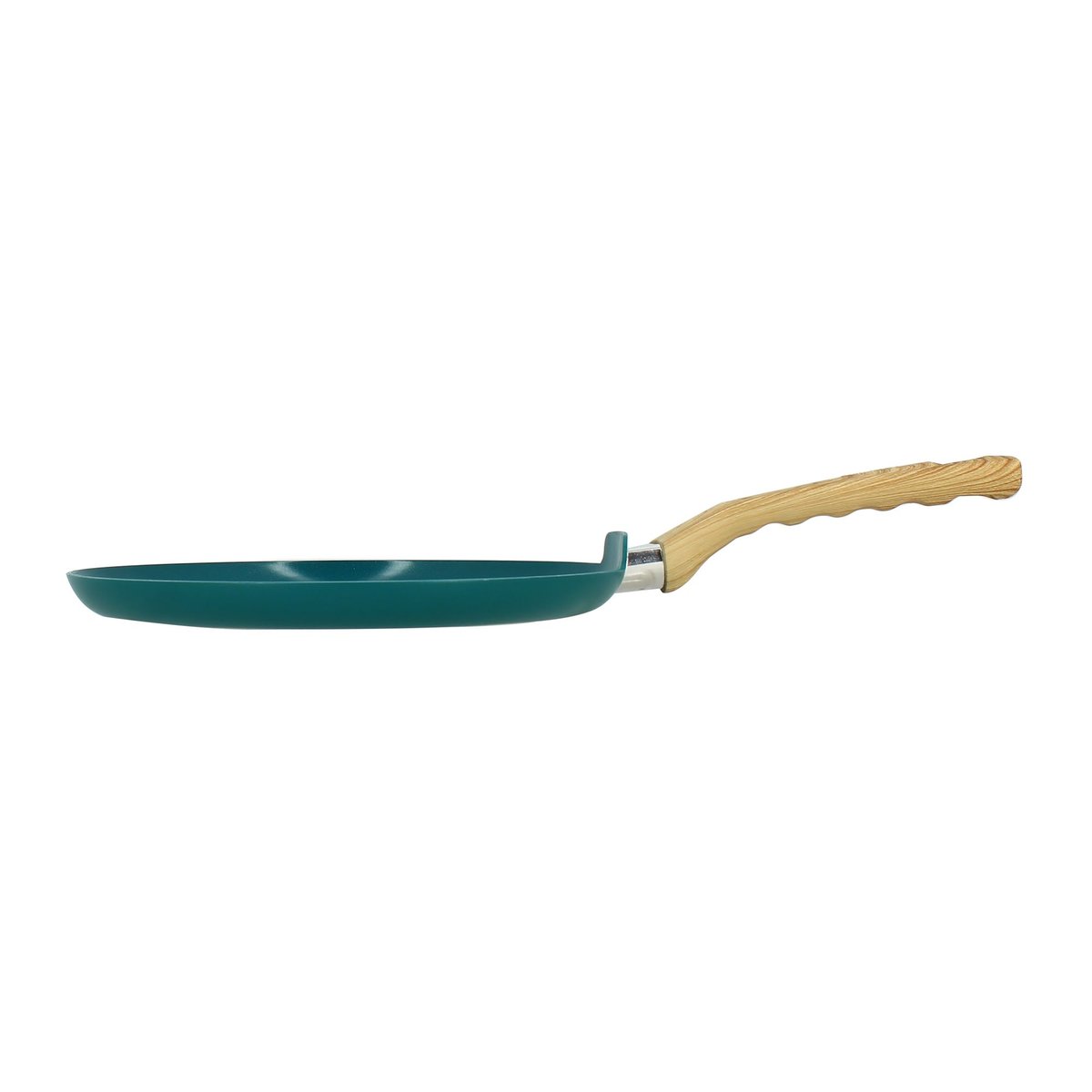 Crêpière 26cm en aluminium recyclé, COLORAMA bleu canard, MENASTYL