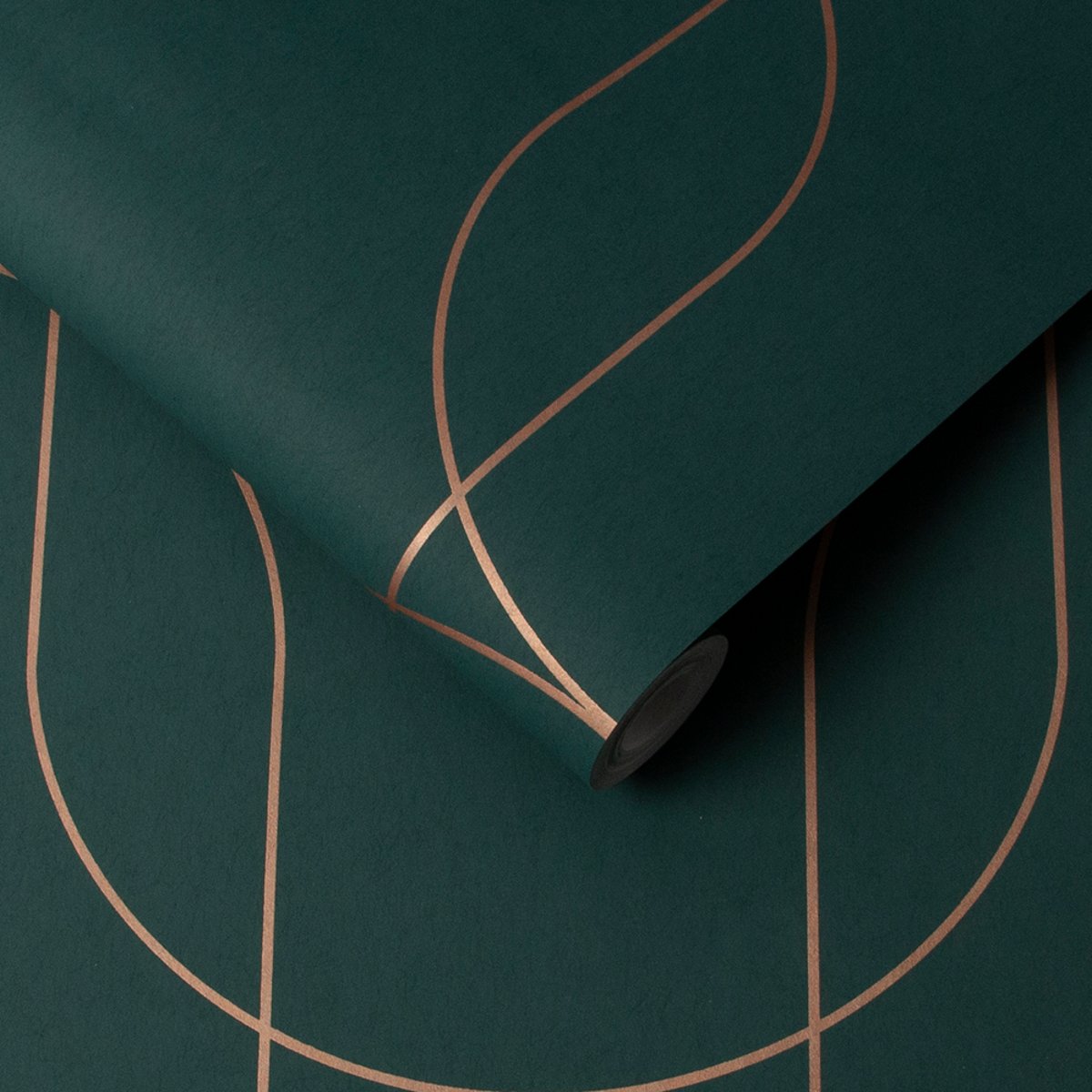 Papier peint Palais Green & Copper vert, GRAHAM ET BROWN