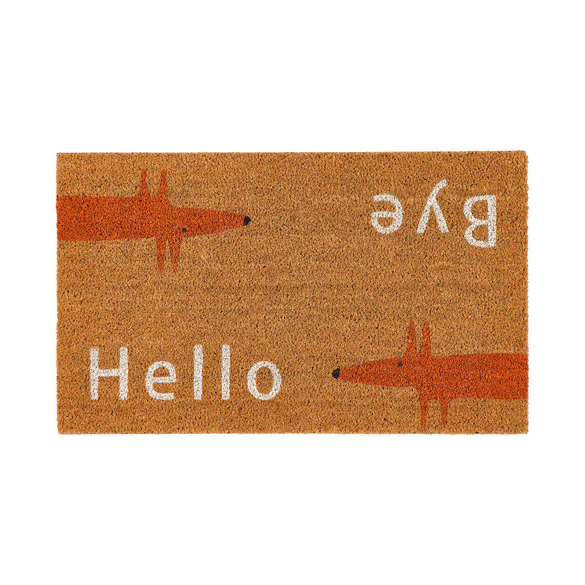 Mr Fox Hello Bye Coir Doormat orange, SCION