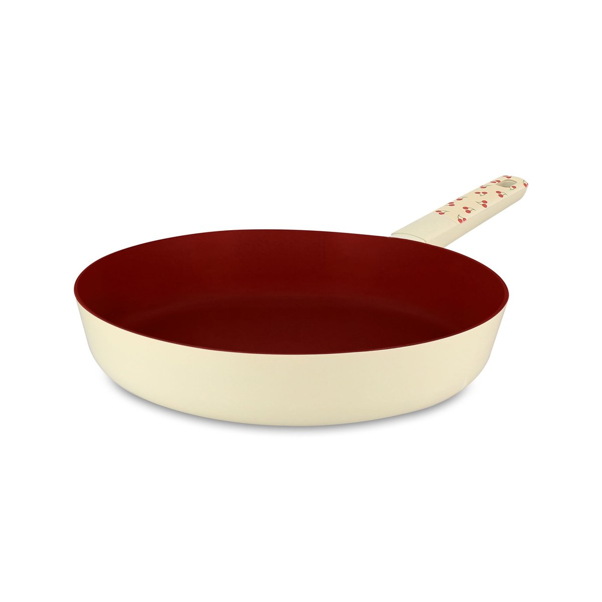 Poêle 28cm en aluminium, CERISE beige-rouge, MENASTYL