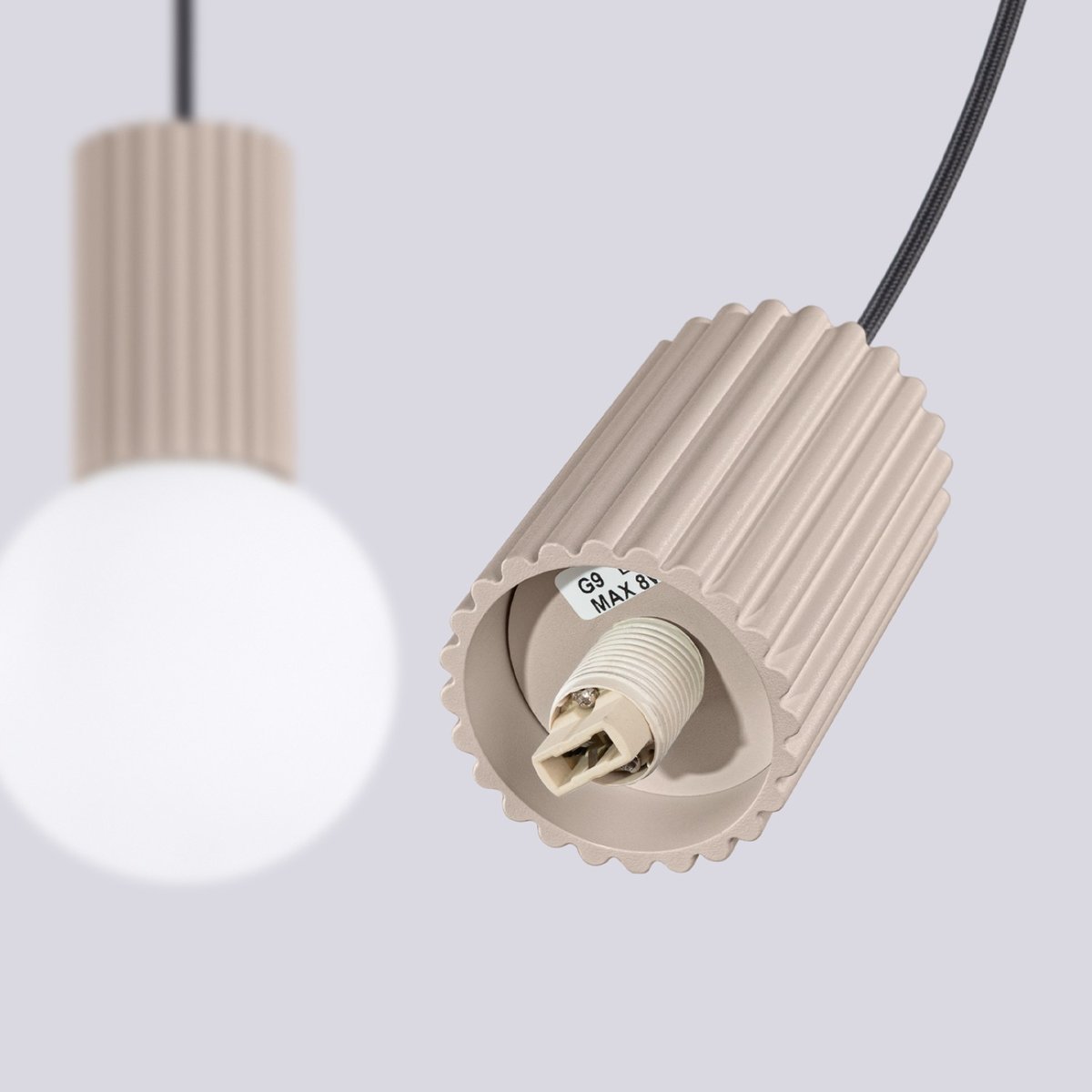 Suspension Aluminium Taupe G9 2 Halo taupe, EDEN