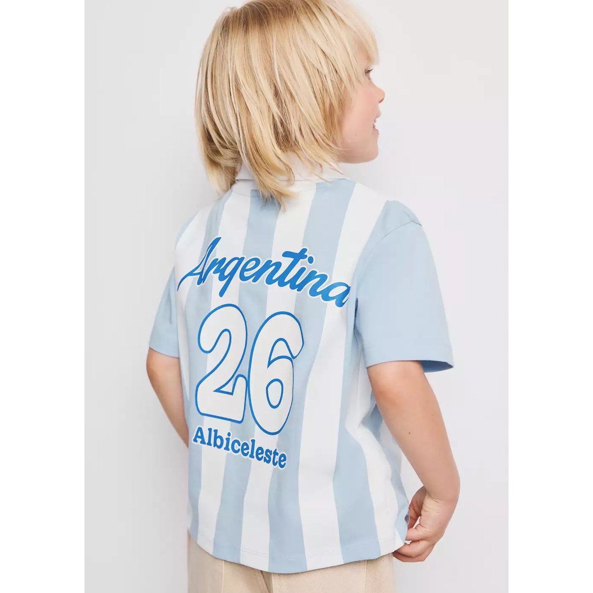 T-shirt Argentine Football bleu ciel, MANGO BABY