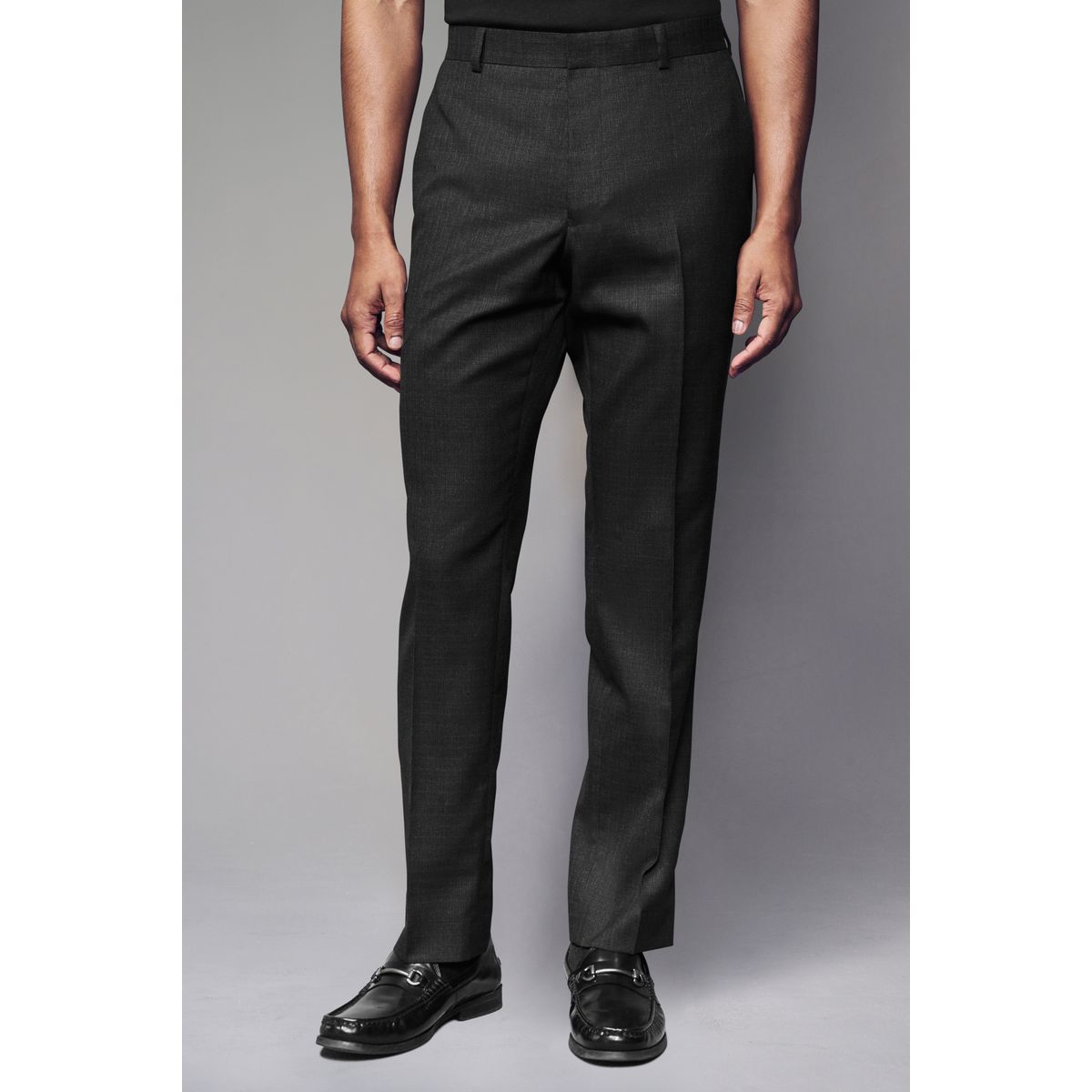 Pantalon de costume ajusté noir, NEXT