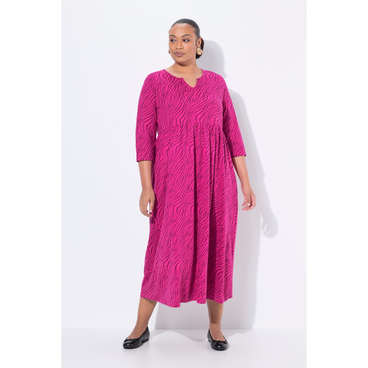 Robe maxi en jersey rouge magnolia, ULLA POPKEN