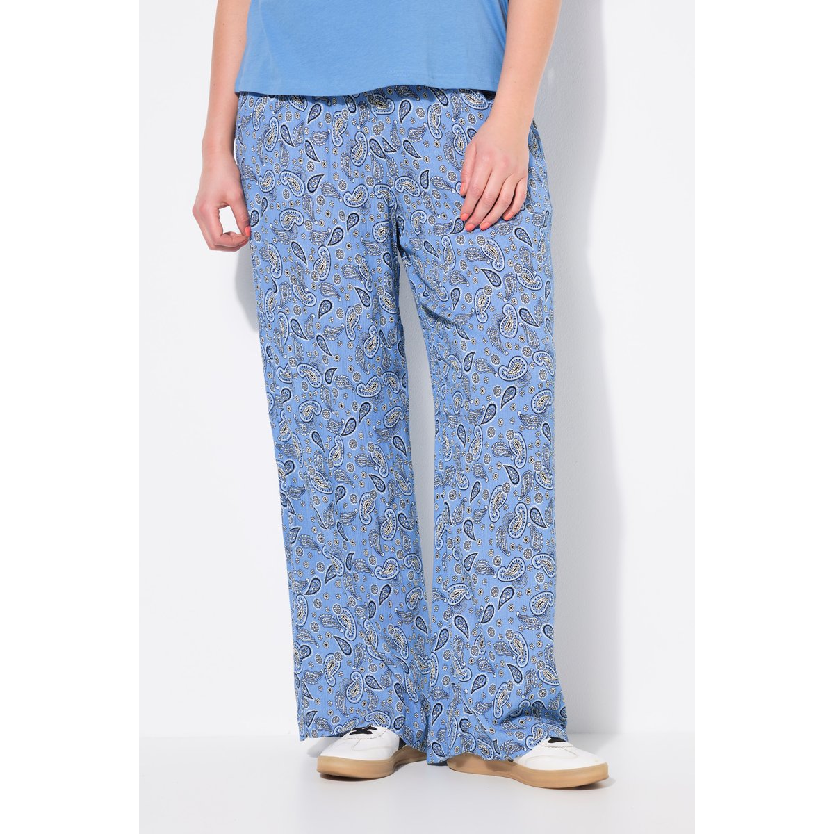 Pantalon à enfiler, coupe Wide Legs bleu azur, STUDIO UNTOLD