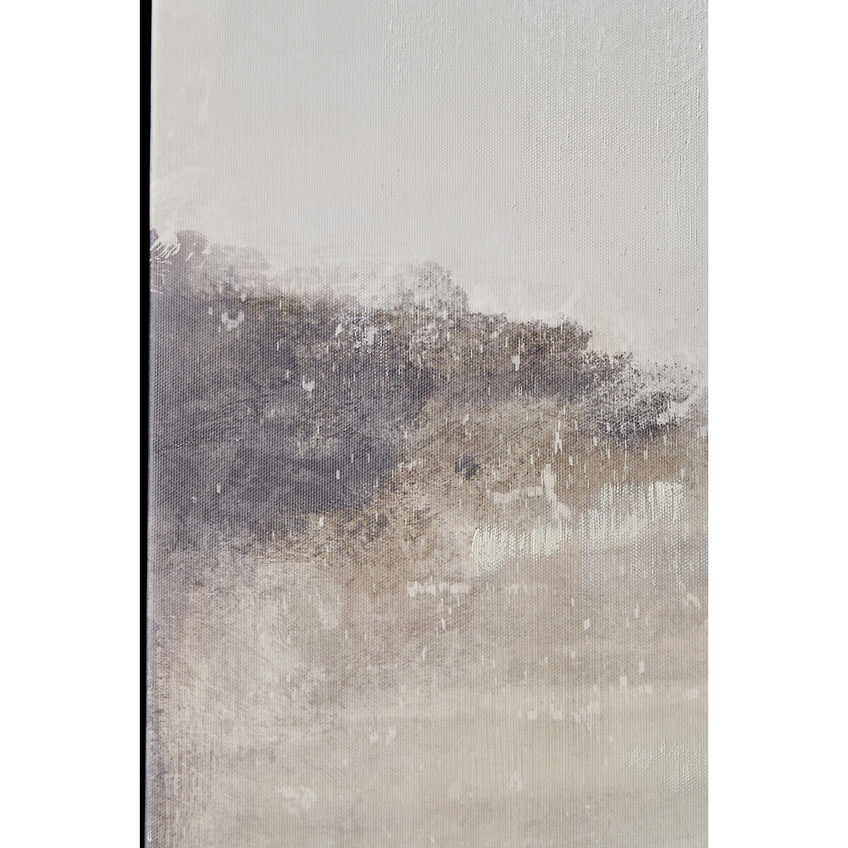 100 x 70cm Grey & White Abstract Canvas with Black Frame black/white, ÉDITÉ
