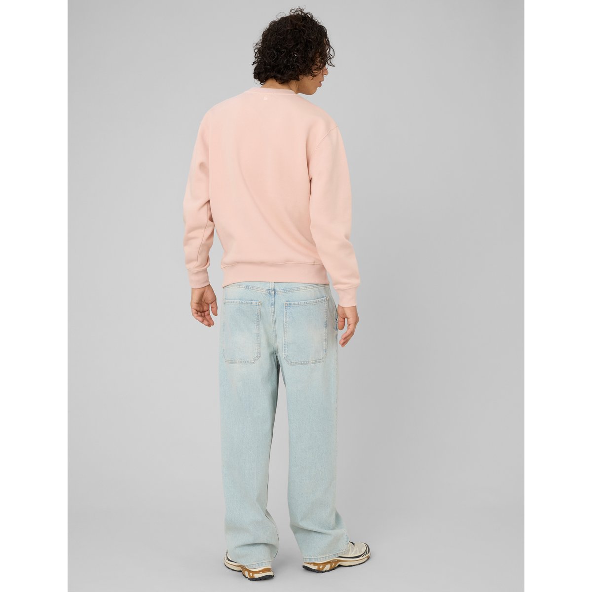 Sweat col rond rose pâle, BZB