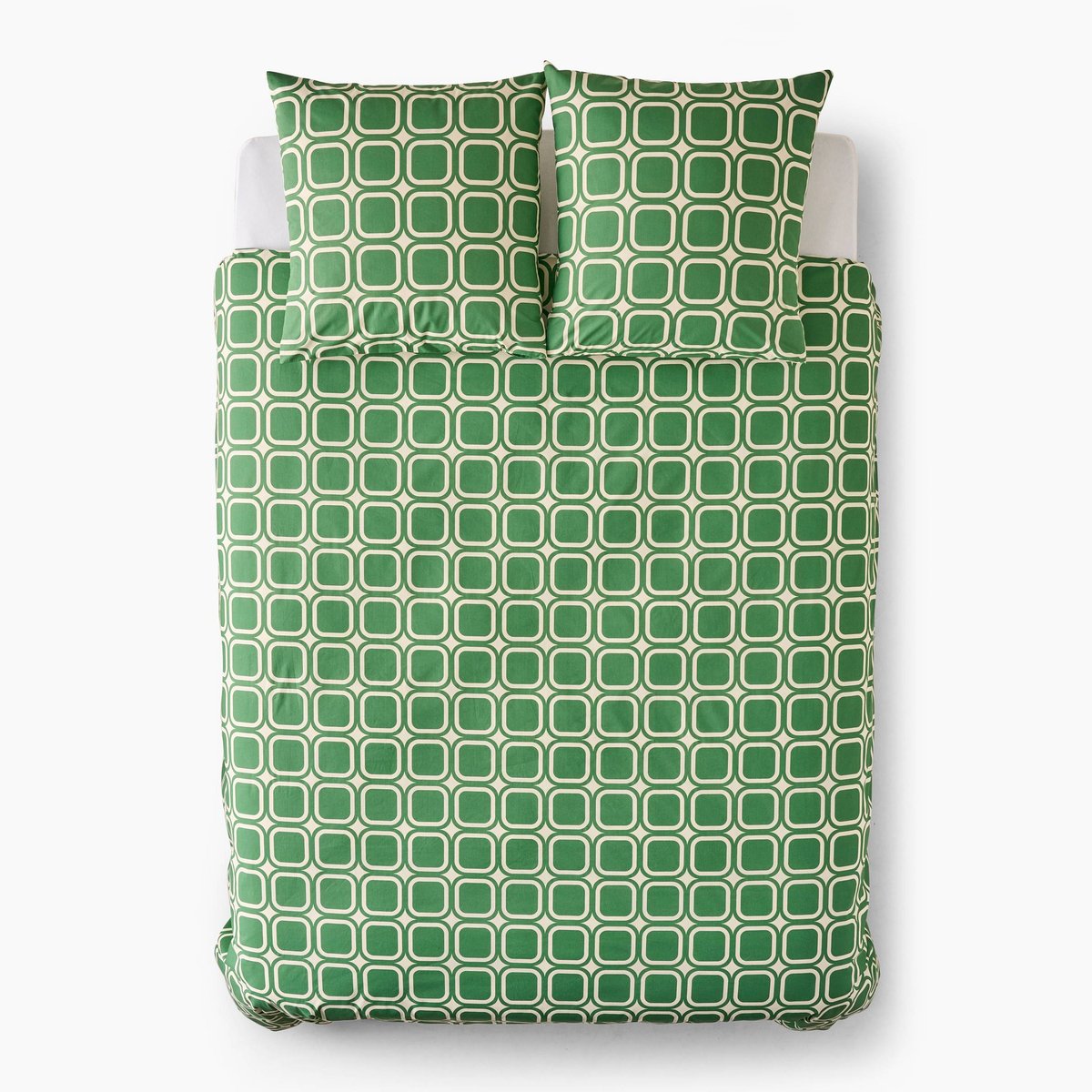 Lot housse de couette à imprimé et taies d'oreiller, 240x220cm et 63x63cm, 100% coton bio GOTS spring, MONOPRIX