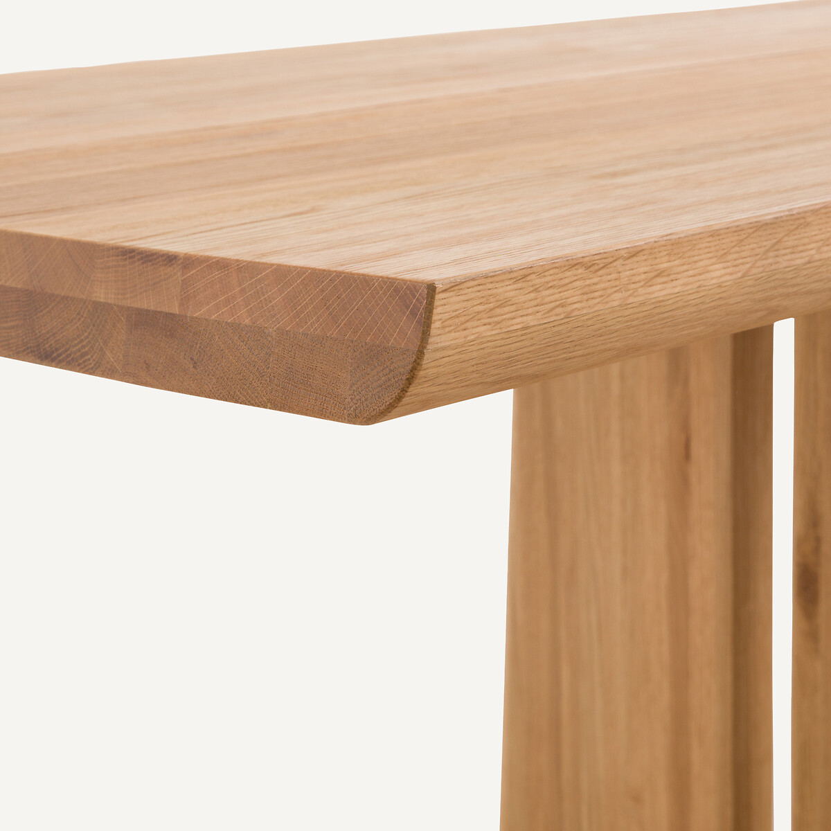 Mesa de comedor de roble macizo, lijada y chapada, Boecy roble natural, AM.PM