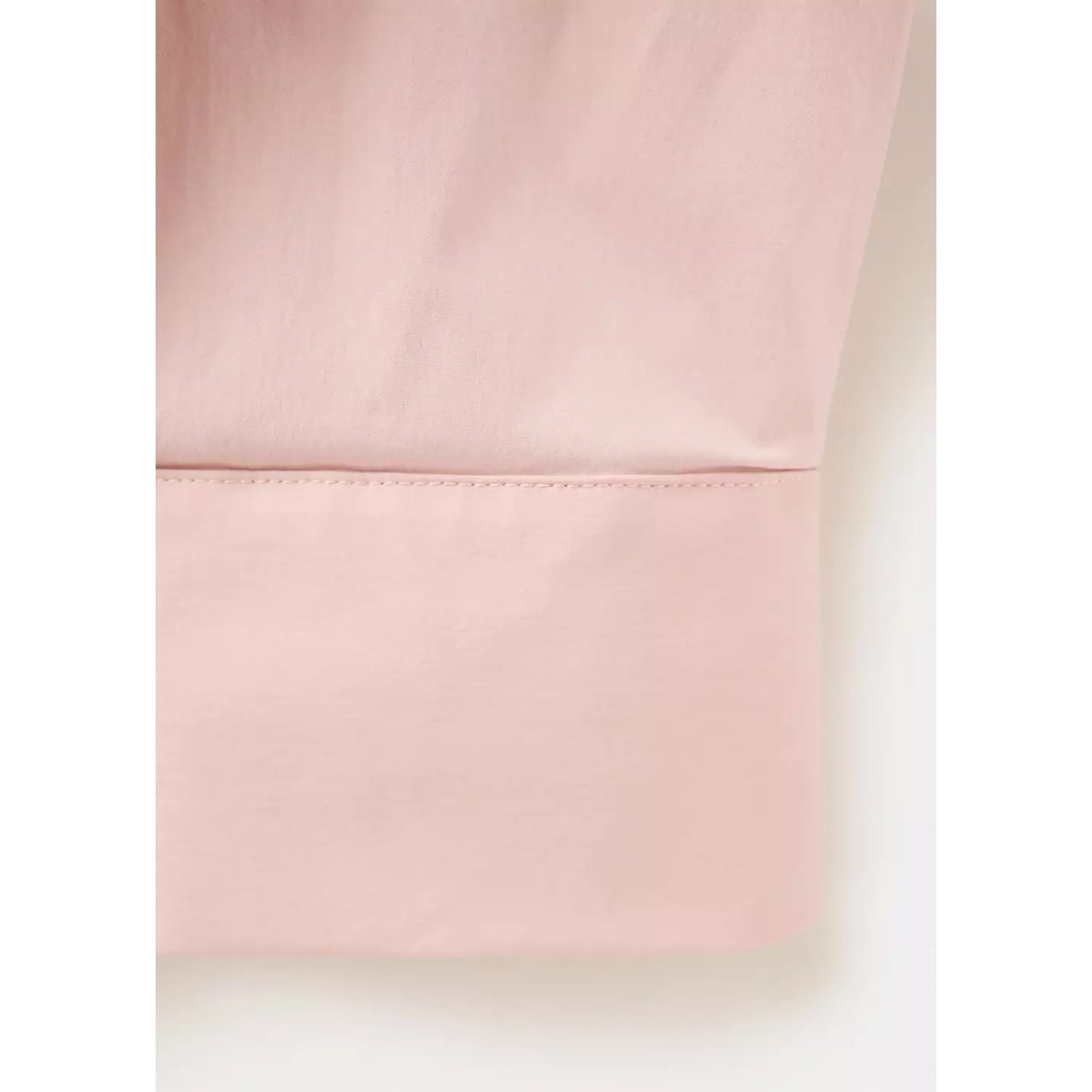 Chemise en popeline manches trois quarts rose pastel, MANGO