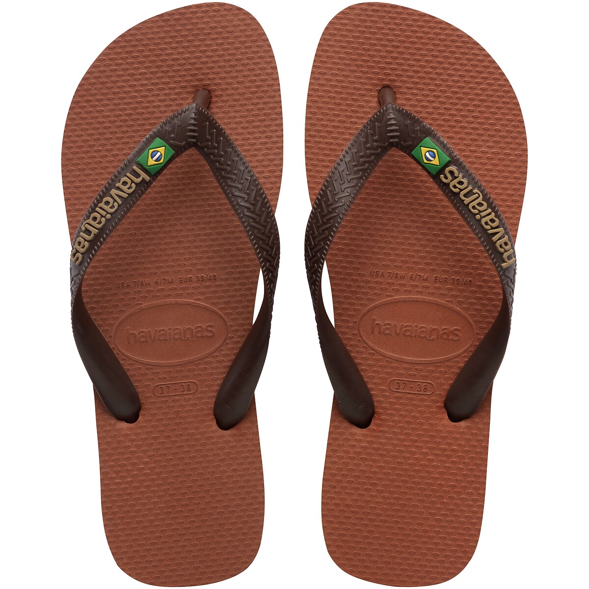Tongs BRASIL LOGO marron, HAVAIANAS
