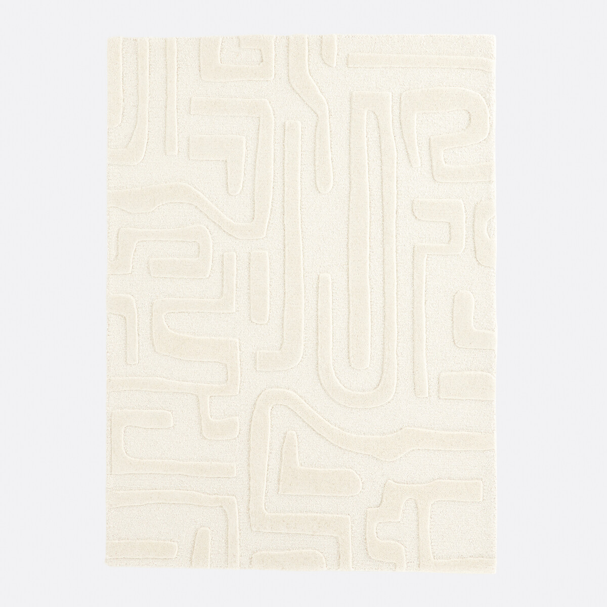 Tapis motifs graphiques 100% laine, Melko ecru, LA REDOUTE INTERIEURS