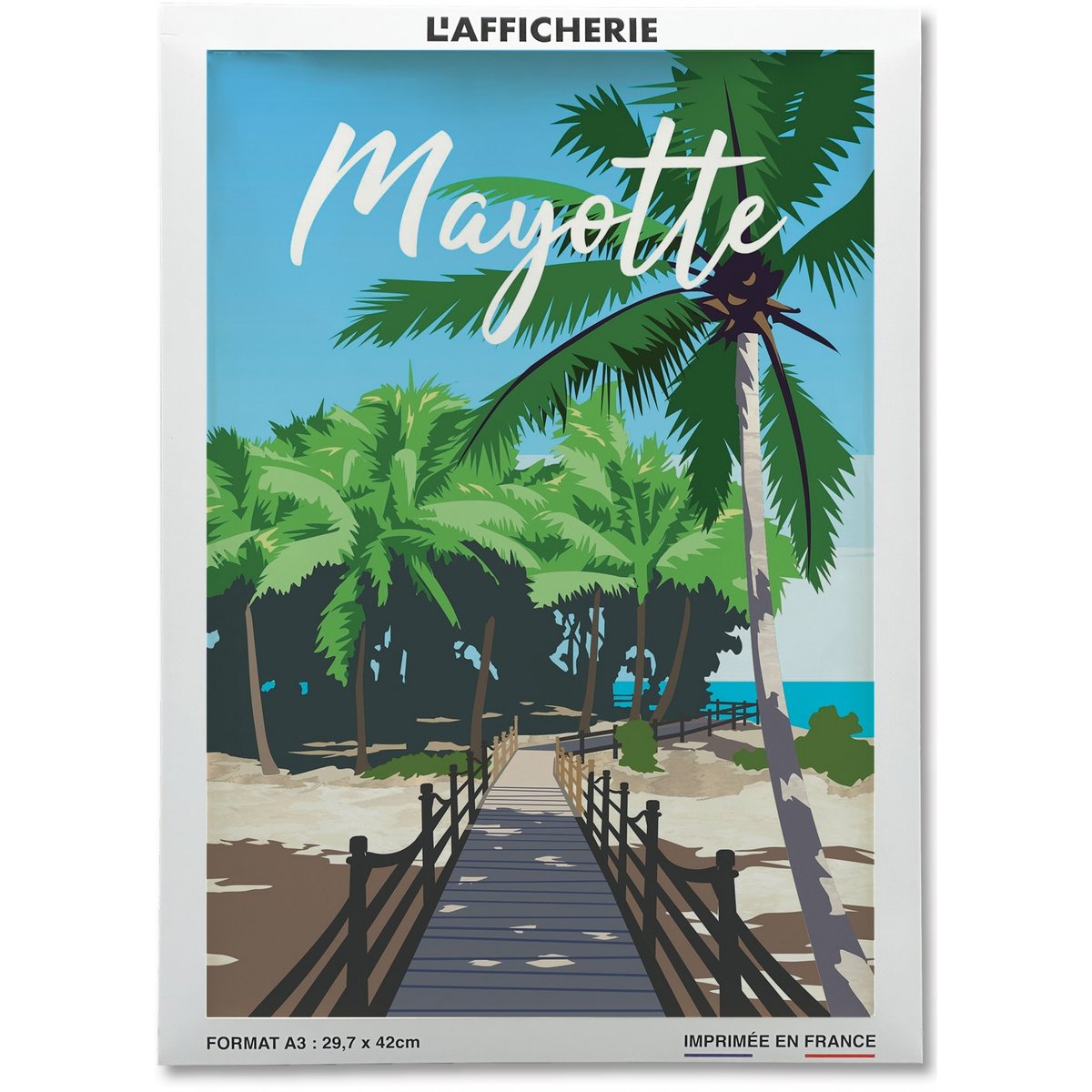 Affiche Mayotte blanc, L'AFFICHERIE
