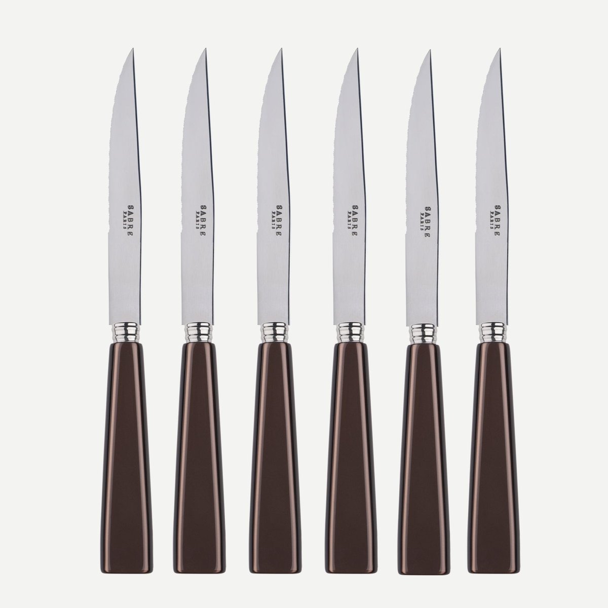 Set de 6 couteaux à steak, Icône marron, SABRE