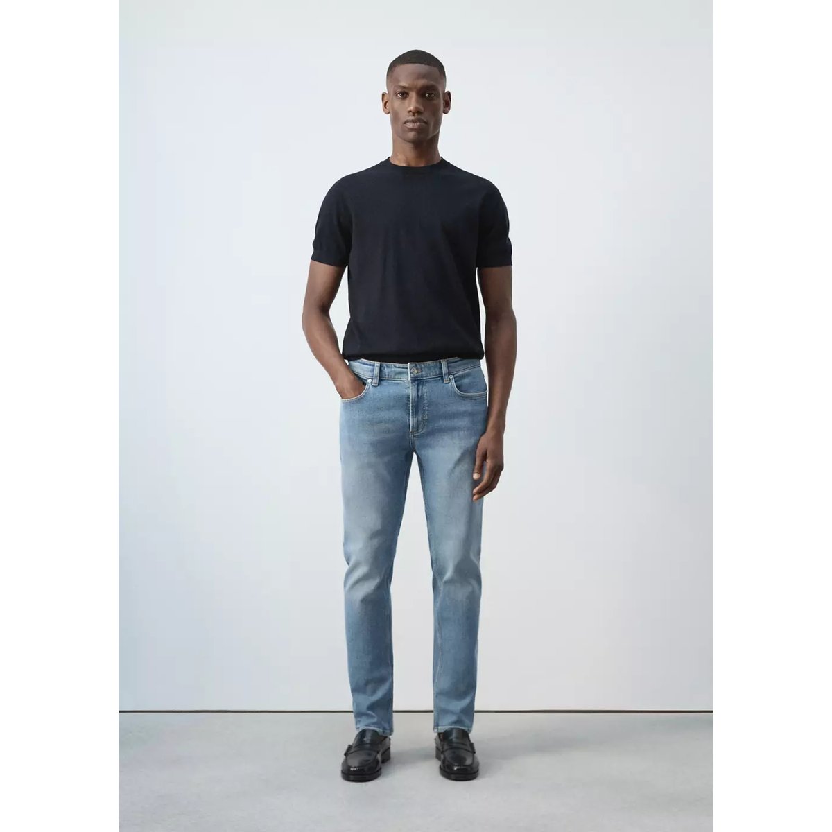 Jean Jan slim fit bleu clair, MANGO MAN