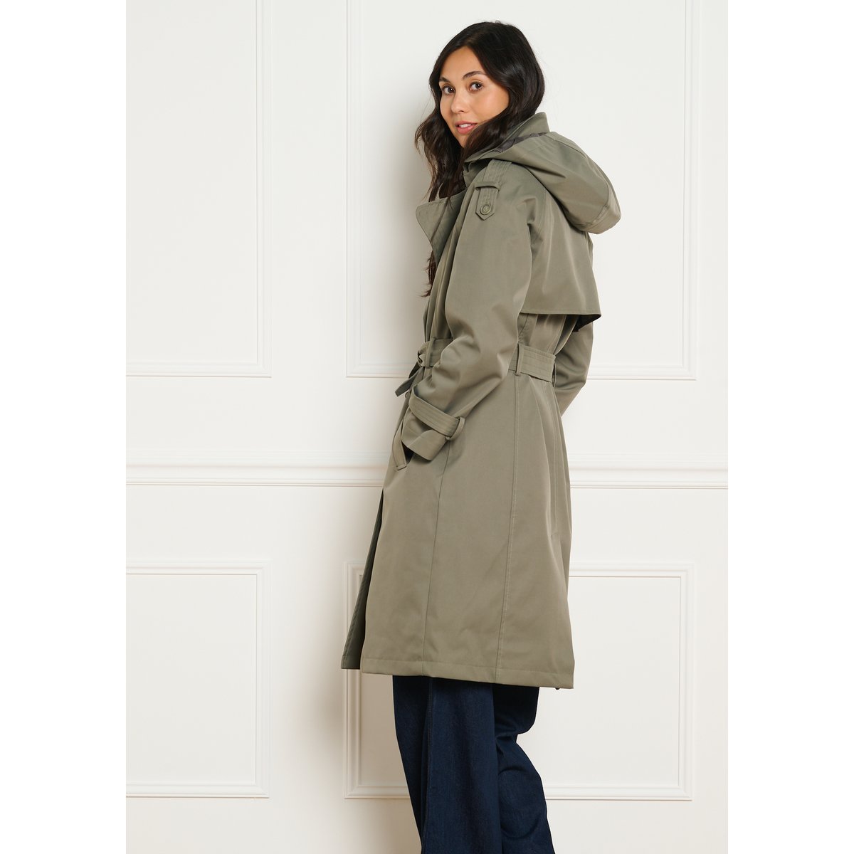 Trench à capuche khaki, LOLALIZA