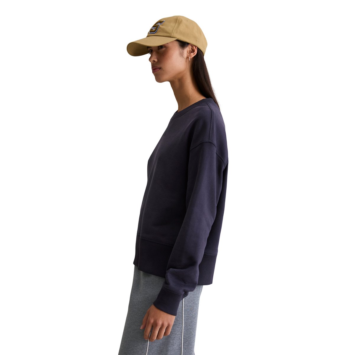 Sweat-shirt relaxed en mélange de coton organique bleu foncé, MARC O’POLO DENIM