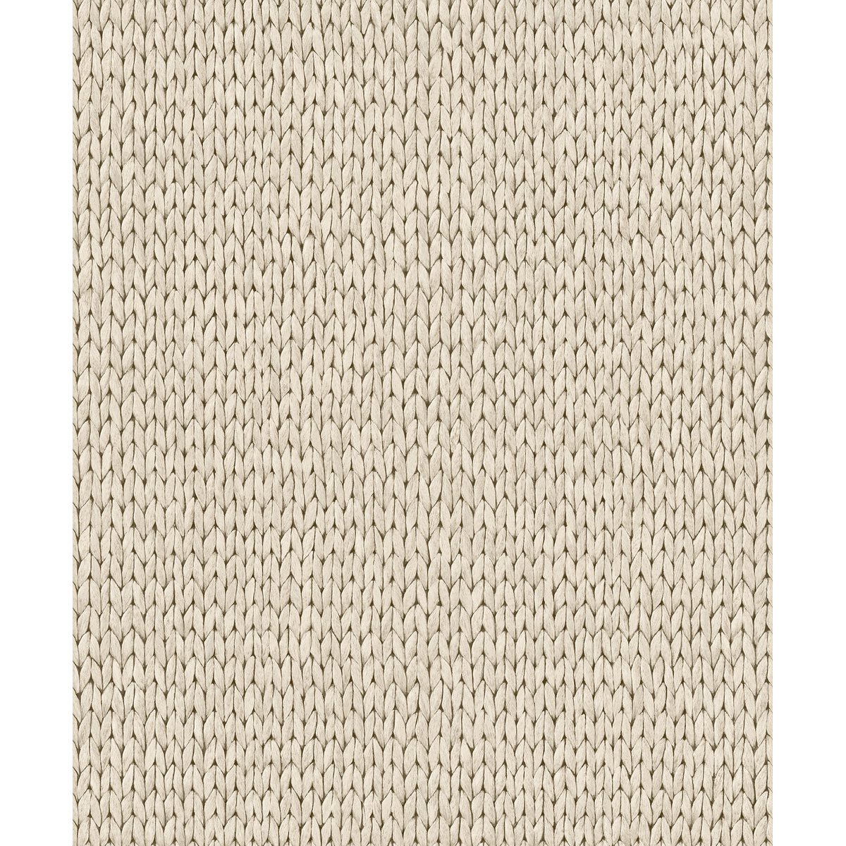 Papier peint effet maille tricot blanc ivoire beige, HEXOA