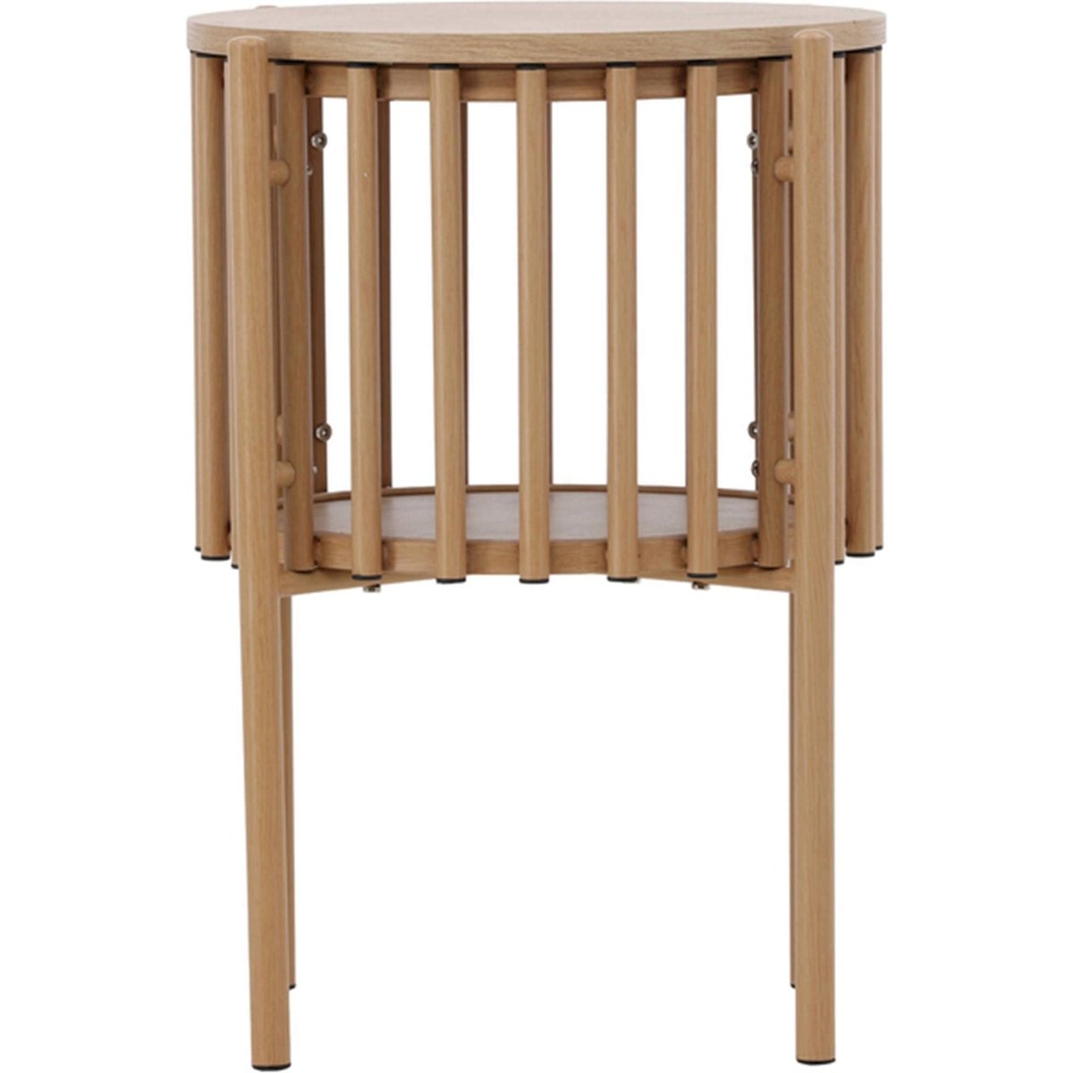 Table d'appoint ronde collection RUBBO chêne clair, RECOLLECTION