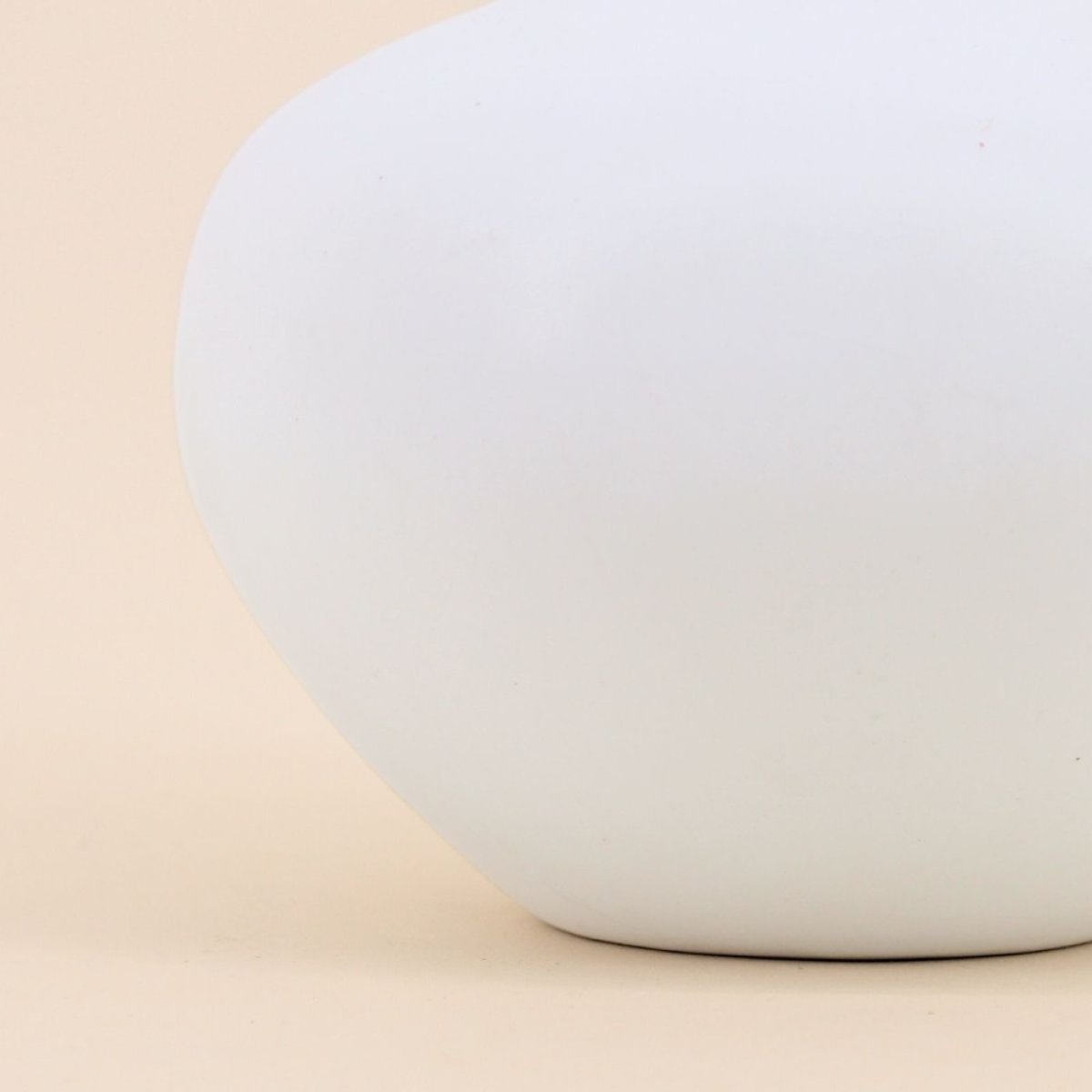 Vase en céramique avec anse, H11cm blanc, ORNAMI