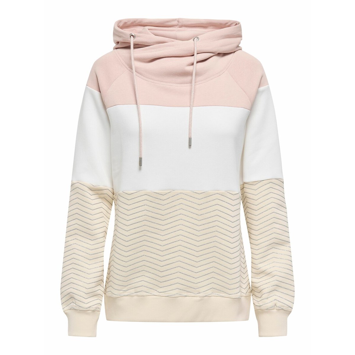 Hoodie pink/beige, ONLY