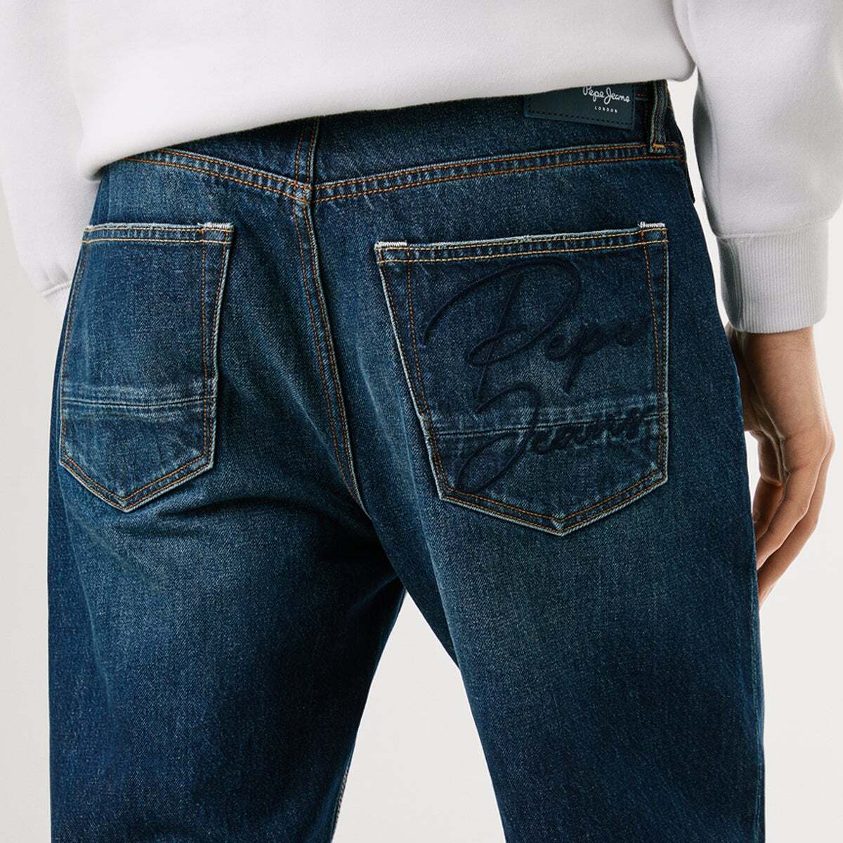 Jean Coupe Regular, Taille Normale - Byron 12oz blue rigid denim, PEPE JEANS
