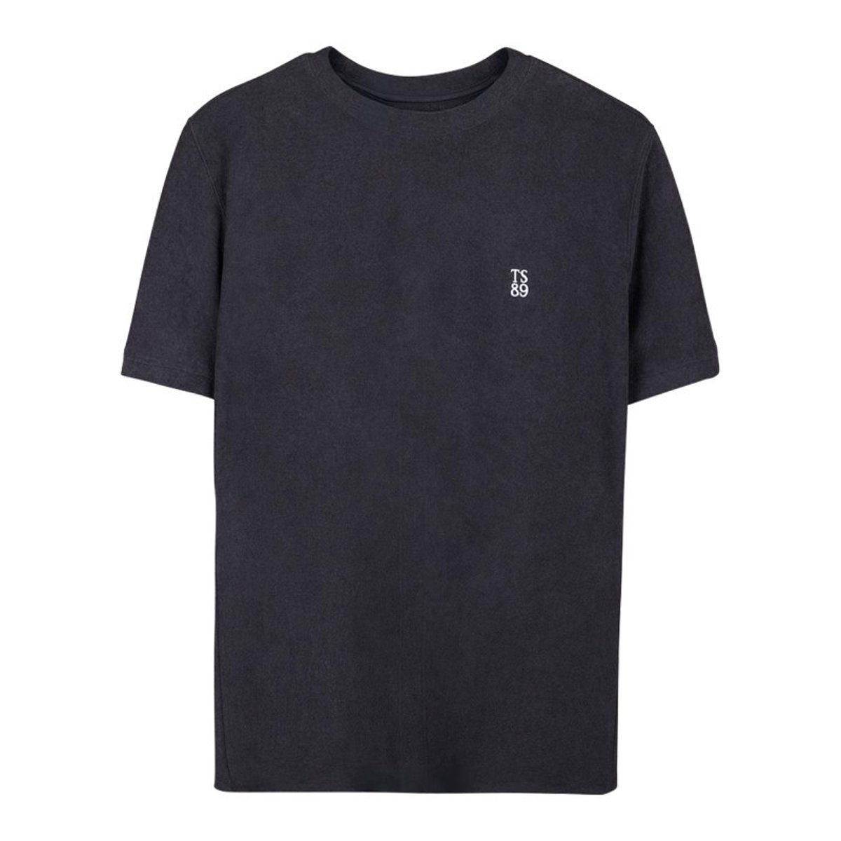 T-shirt bleu foncé à coupe droite pourvu d'un col rond et de manches courtes bleu foncé, TEDDY SMITH