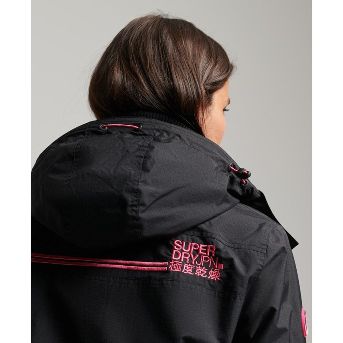 Veste à capuche Pop Zip Arctic SD-Windcheater noir/noir/rose punk, SUPERDRY