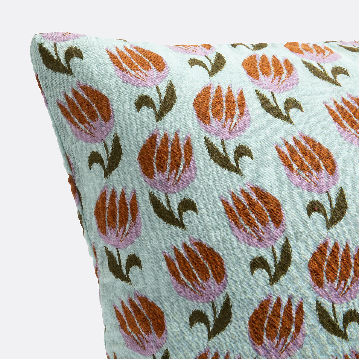 Housse de coussin rectangulaire, en gaze de coton, imprimé Ikat, ASTI multicolore, LA REDOUTE INTERIEURS