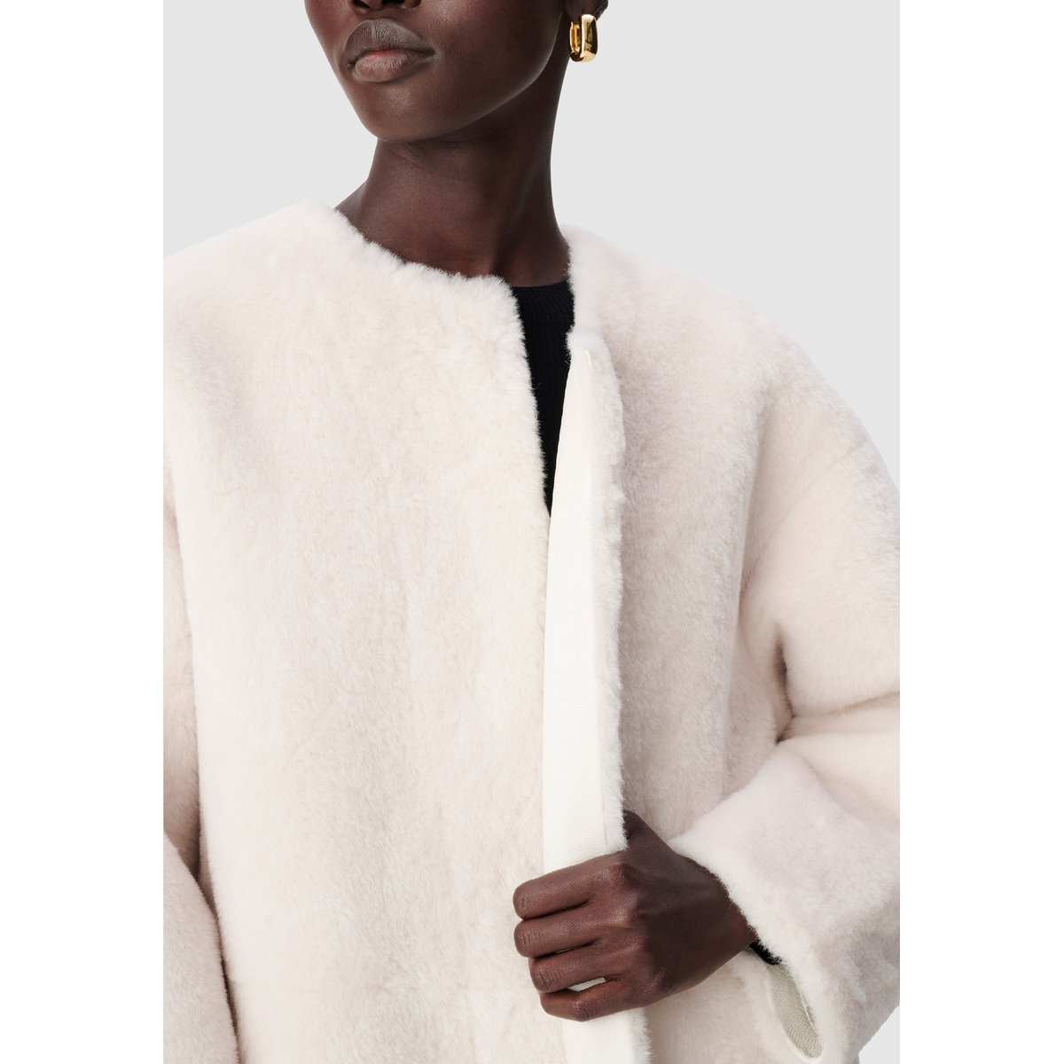 Manteau long esprit cocooning ecru, IKKS