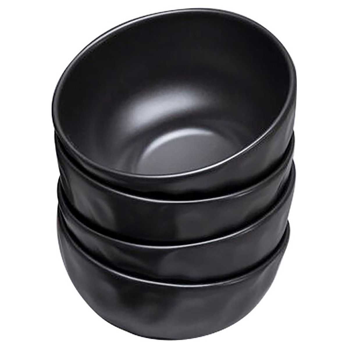Lot de 4 bols en faïence, ORGANIC noir, KARE DESIGN