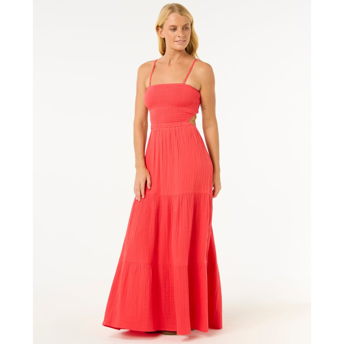 Robe PREMIUM SURF MAXI DRESS rouge hibiscus, RIP CURL