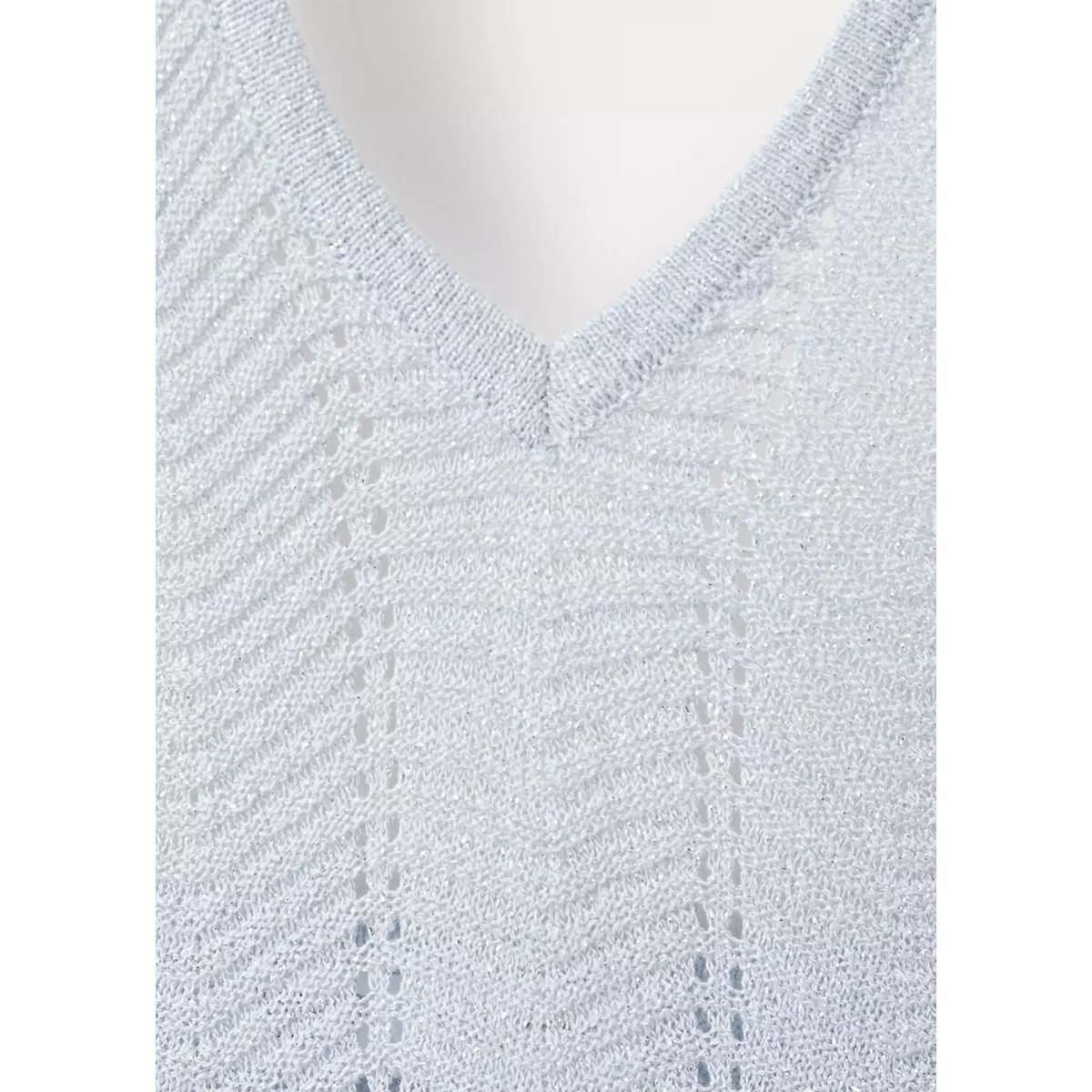 Top emmanchures américaines Fil textile argent, MANGO TEEN