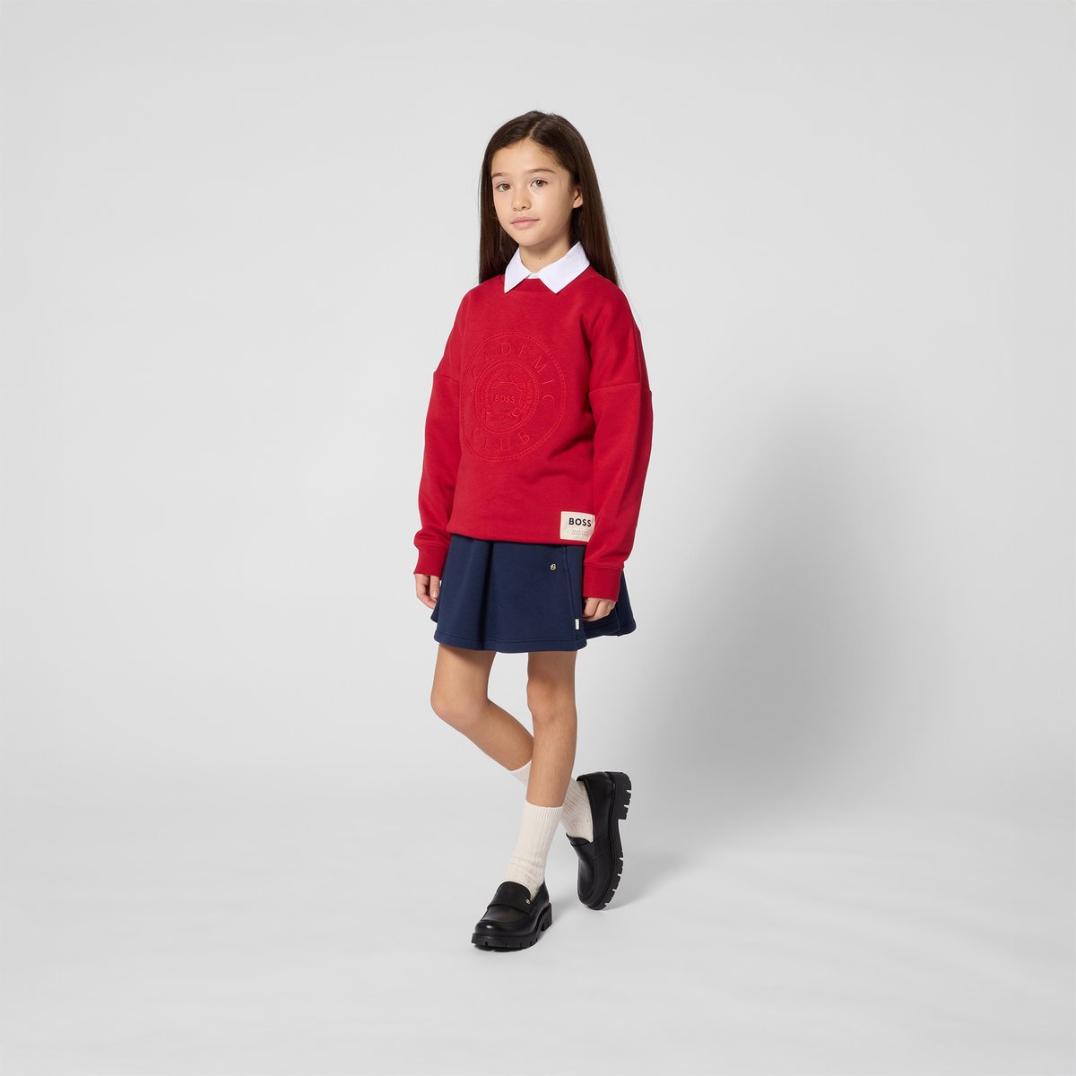 Sweat col rond cherry red, BOSS KIDSWEAR