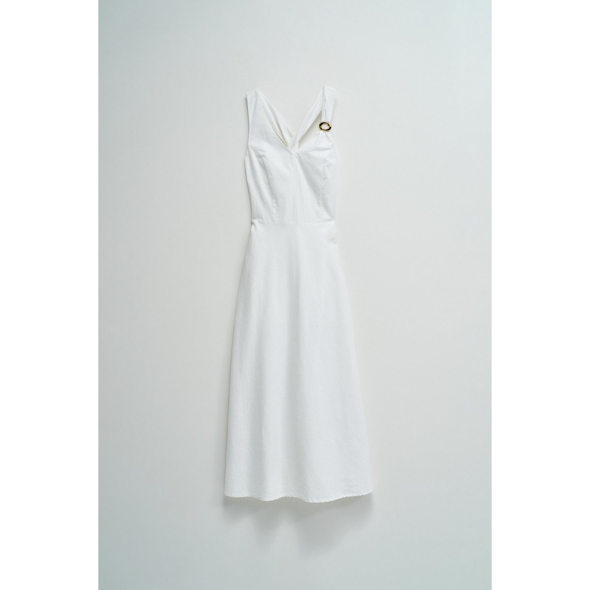 ROBE MIDI EN LIN blanc, SALSA JEANS