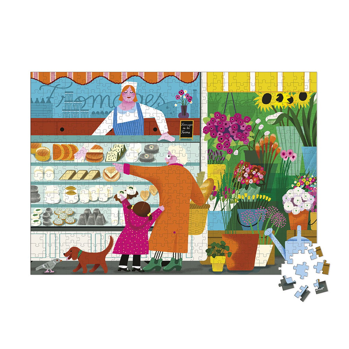 Puzzle Adulte 500 Pcs, Sur Le Marché couleur unique, JANOD