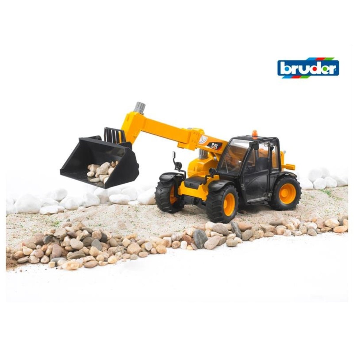 Chargeur télescopique CAT jaune, BRUDER