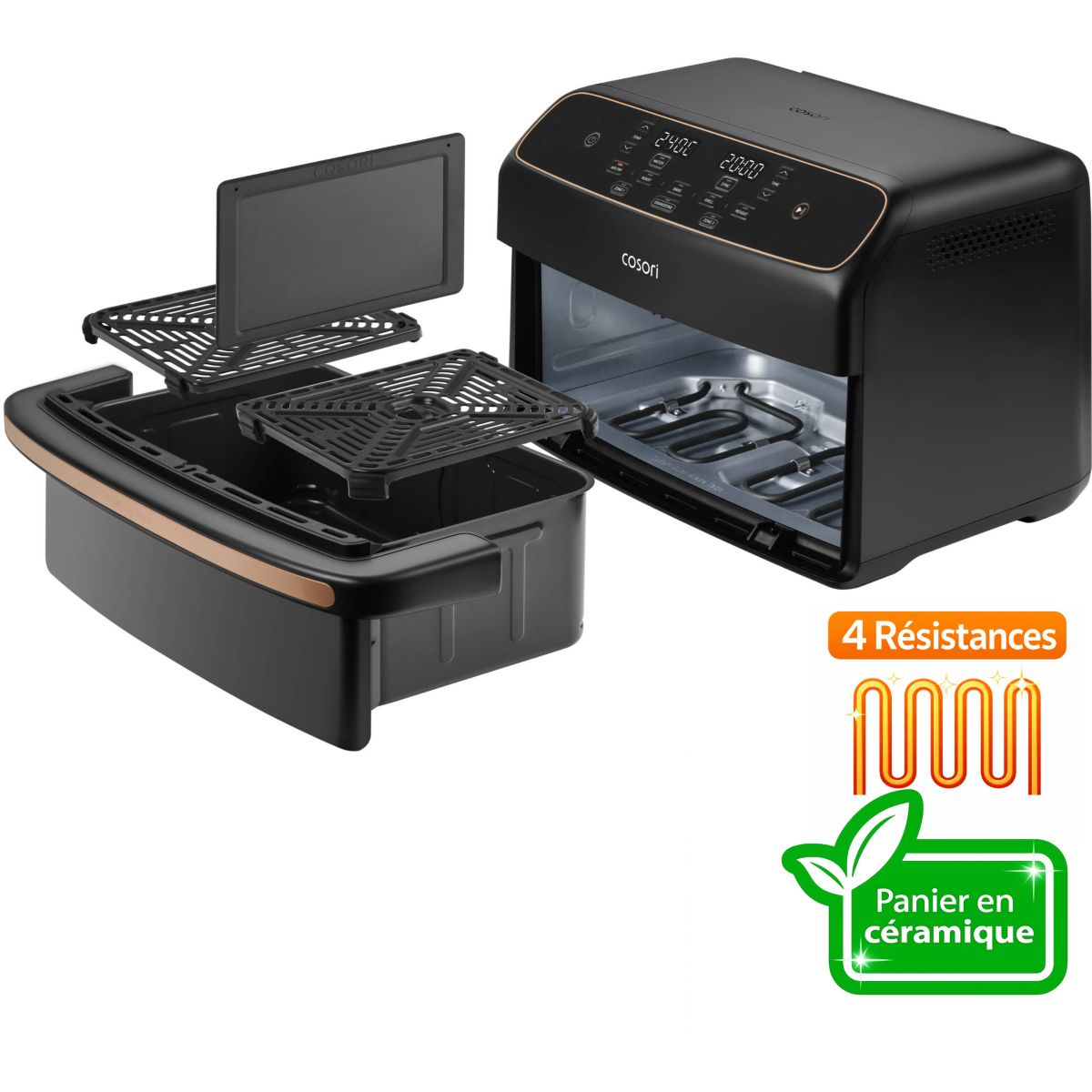 Friteuse sans huile Dual Blaze Twinfry Compact 8.6-L KAAPAFC couleur unique, COSORI